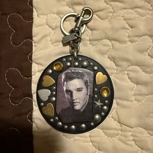 Coach X Elvis Presley Leather Keychain Charm